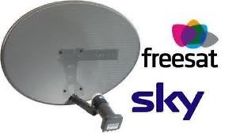 60cm-Sky Freesat Dish Zone-2 MK4 Plus Brackets & Single LNB
