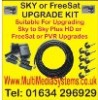 5Mtr Sky or FreeSat Upgrade Kit Black Cable Connectors And Quad LNB