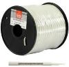 100m Cable WHITE Satellite LOW LOSS CAI + SKY Approved (100 Mtr)