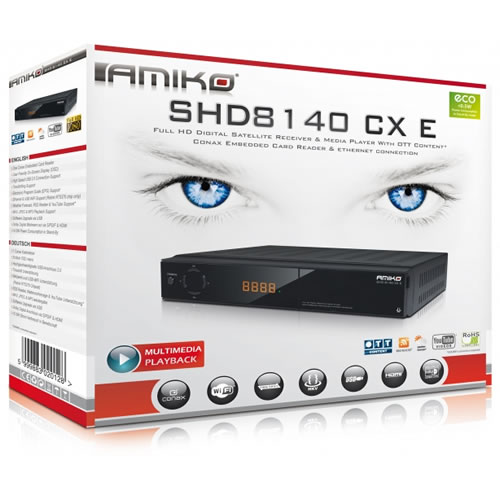 Amiko SHD-8140 HD Digital Satellite Receiver & Media Player