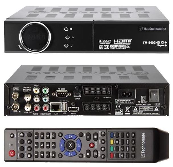 Technomate TM-5402 M3 HD Satellite Receiver USB 1080p 3D PVR Ready