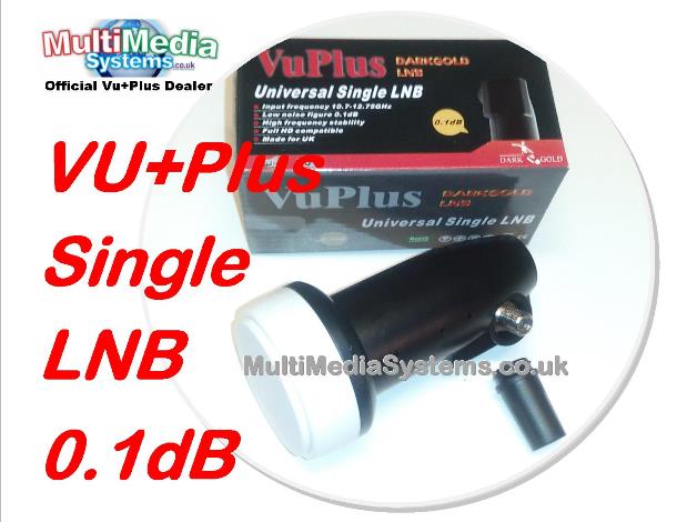VU+Plus Dark Gold 0.1dB HD Single LNB