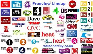 Freeview Channels Available Now